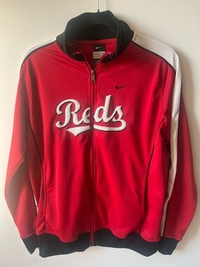 Nike Cincinnati Reds Embroidered Full-Zip Track Jacket